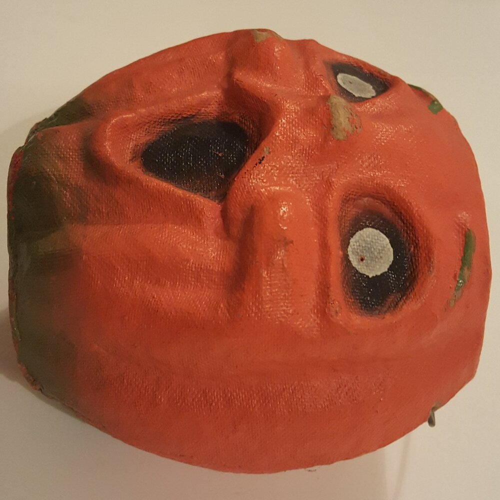 Halloween Vintage Jack O Lantern Paper Mache Pulp Container Small *AS IS* - Picture 14 of 16